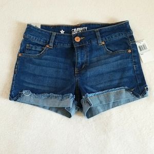 Celebrity Pink Frayed Cuffed Denim Shorts